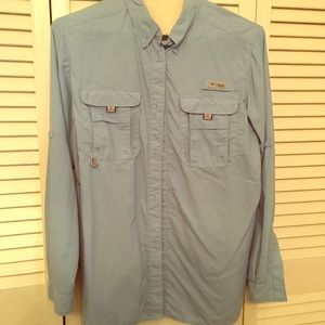 columbia PFG blue shirt
